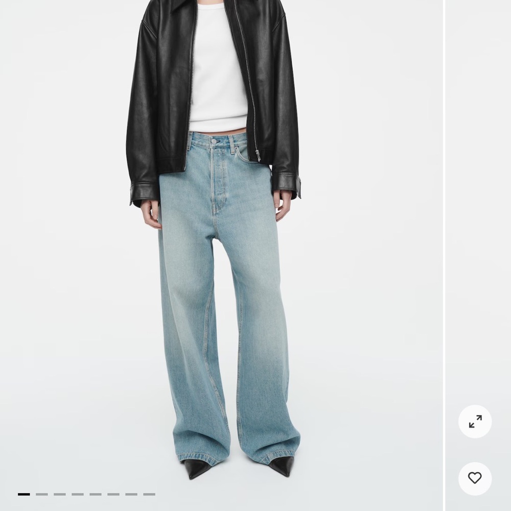 COS volume wide leg jeans Dusty Blue